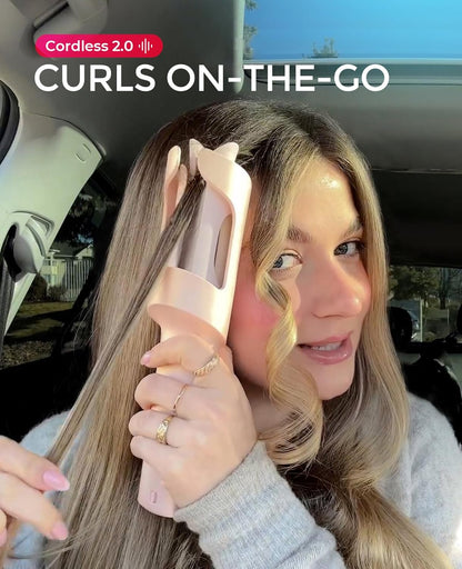TYMO CurlGo Cordless Automatic Curling Iron – 1” Rechargeable Rotating Wand for Effortless Salon-Quality Beach Waves Anywhere